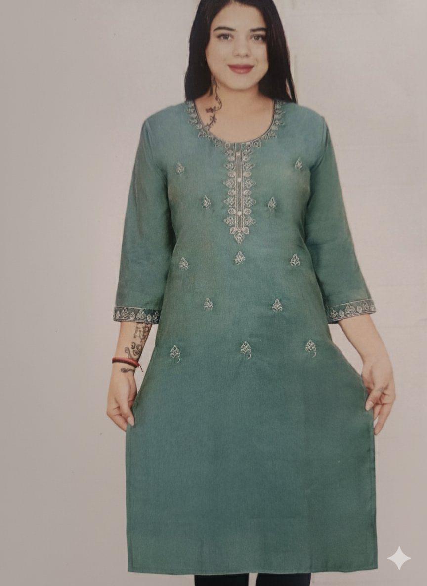 Maroon Shine Kurta Set | Festive & Party Wear Embroidered Kurti