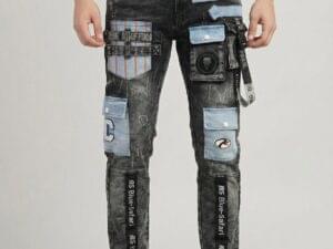 mens-grey-edgy-streetwear-jeans-slim-fit-cargo-denim-with-funky-patches-strap-details